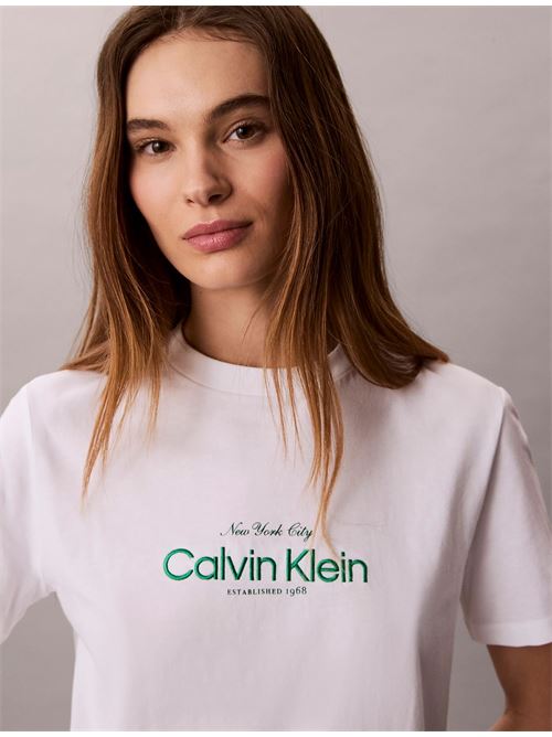 ss classic ck nyc logo tee CALVIN KLEIN JEANS | LV047F810GYAF